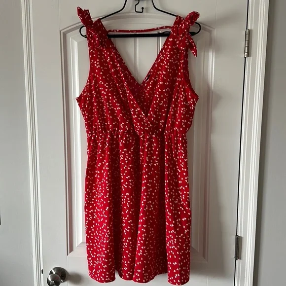 shein red heart dress Shein Red Heart Shirt Dress NWOT - Sz. M - Lovecore, Kitsch